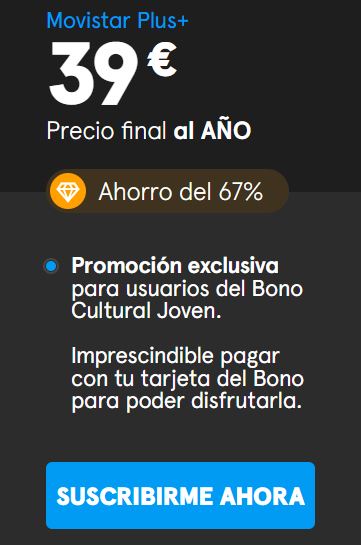 movistar plus bono cultural descuento